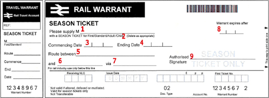 rail travel warrant
